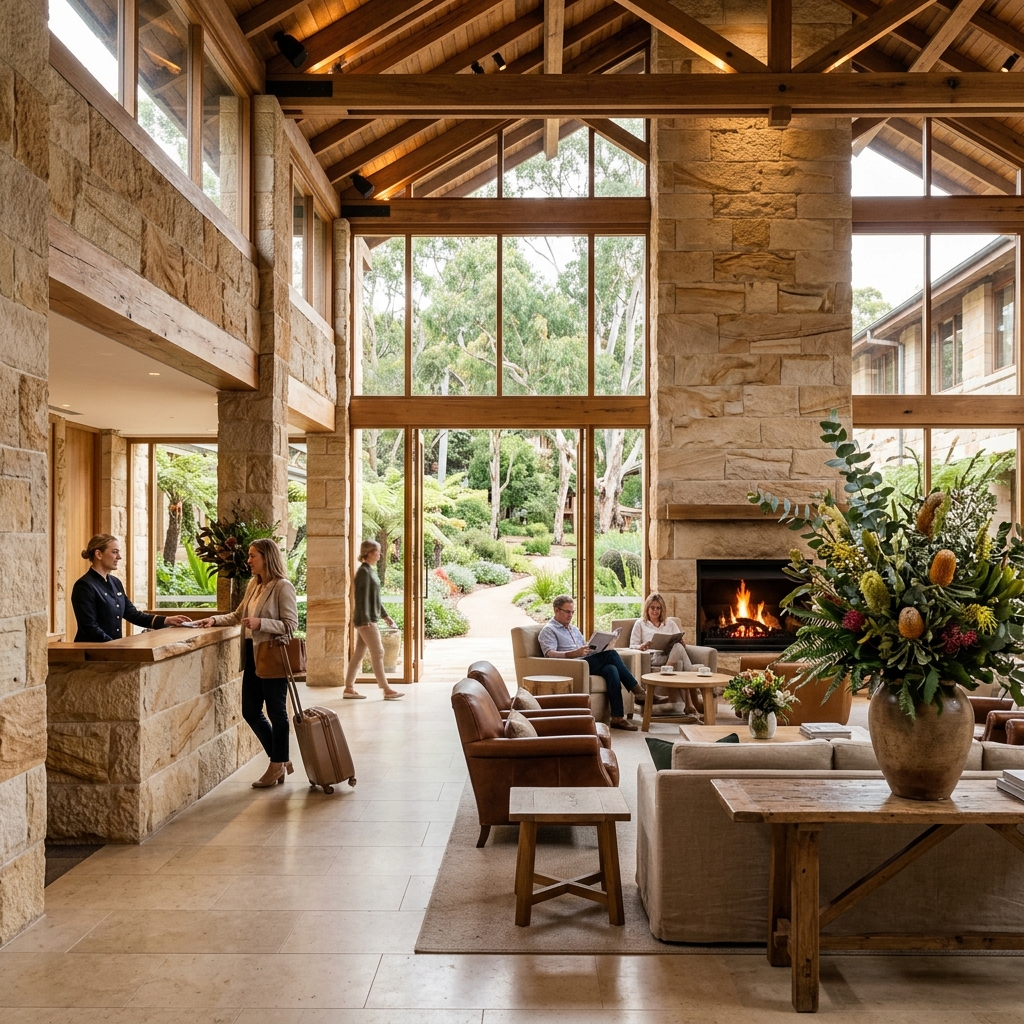 Serene Australian spa courtyard