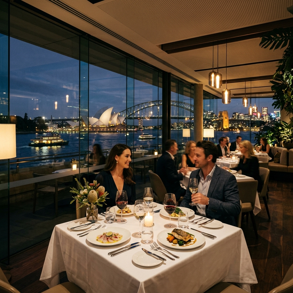 Waterfront fine dining restaurant